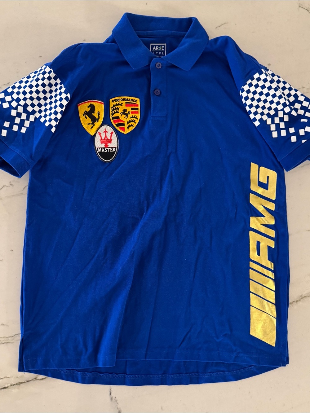 Arke Type AMG Performance Racing Car Polo Shirt Porches Maserati Ferrari XL